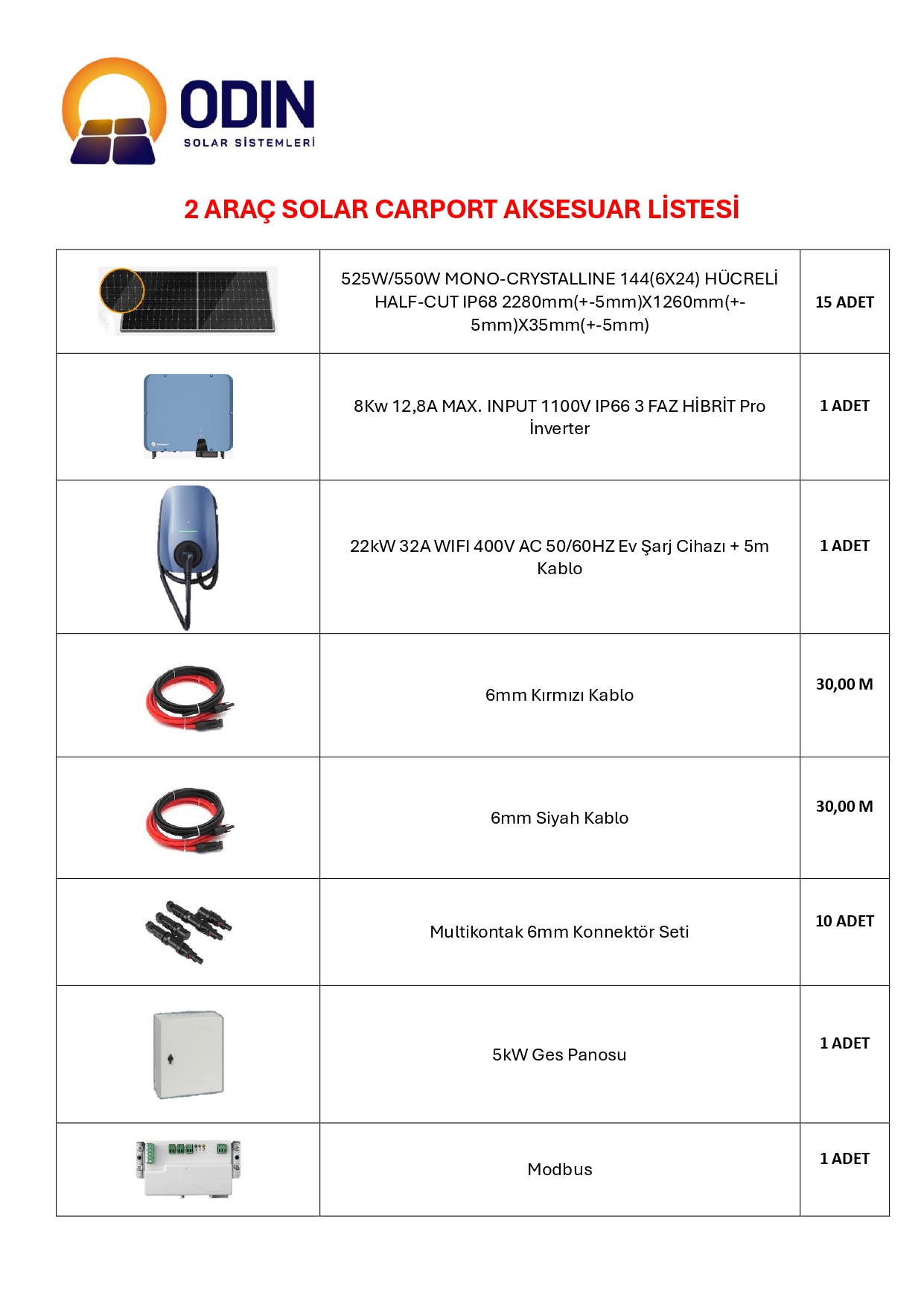 6 araclik solar carport